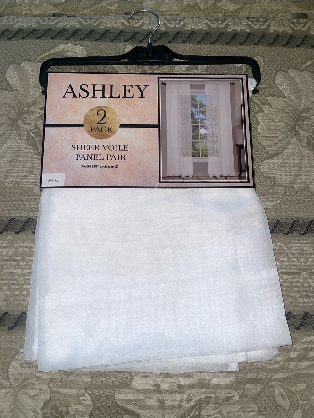 Ashley By 26 International White Sheer Voile Panel Pair - 2 Pack